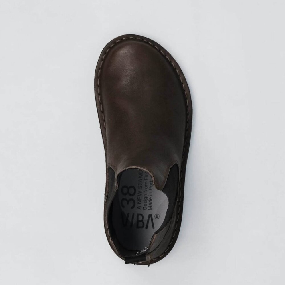 VIBAe Men's Helsinki Brown Leather Chelsea Boots - Size 10